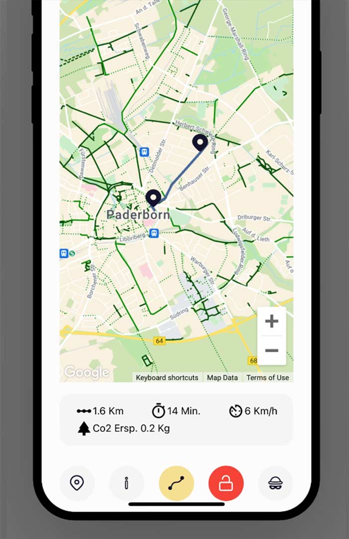 Screenshot SMAFO Connect App Standort Map